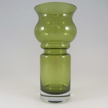Riihimaki #1513 Riihimaen Green Glass \'Tulppaani\' Vase