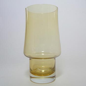(image for) Riihimaki / Riihimaen Lasi Oy Finnish Amber Glass Vase