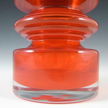 Riihimaki #1442 Riihimaen Nanny Still Red Glass 'Tiimalasi' Vase