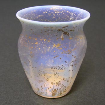 Salviati Murano Opalescent Glass Gold Leaf Vase