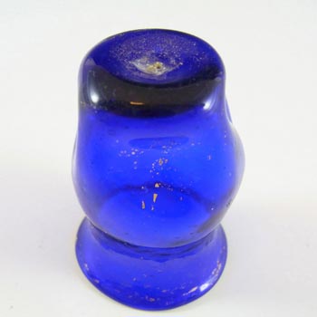 Salviati Murano Blue Glass Gold Leaf Vase