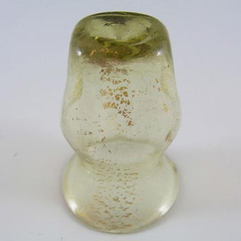 Salviati Murano Amber Glass Gold Leaf Vase