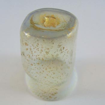 Salviati Murano Opalescent Glass Gold Leaf Vase