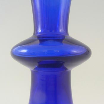 Sea Glasbruk 1970's Swedish Blue Cased Glass Vase