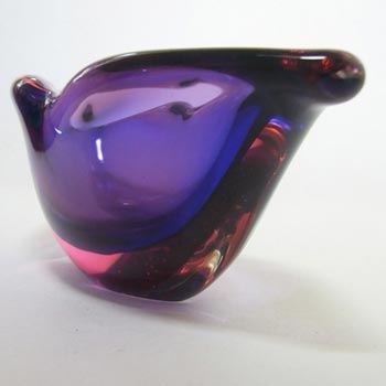 Archimede Seguso Murano Sommerso Glass Bowl - Labelled