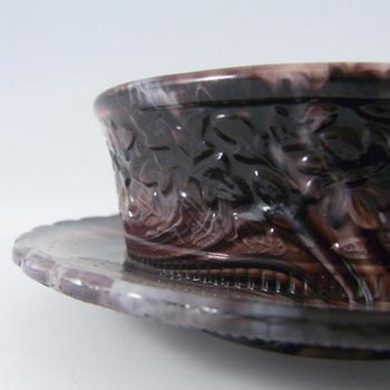 Victorian 1890's Purple Malachite/Slag Glass Bowl/Dish