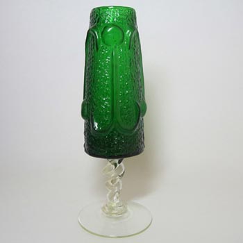 Stelvia Italian Green Glass Antiqua Vase by Wayne Husted