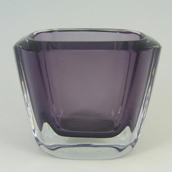 Strömberg Swedish Purple Cased Glass Vase - Signed