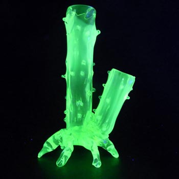 (image for) John Walsh Victorian Vaseline/Uranium Glass Thorn Vase