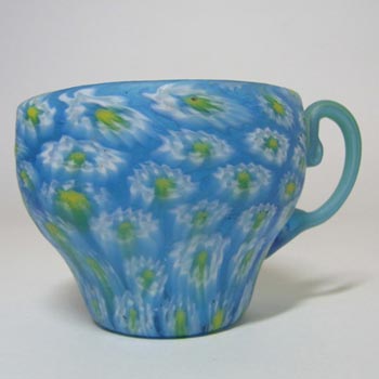 (image for) Fratelli Toso Millefiori Canes Murano Blue Glass Teacup