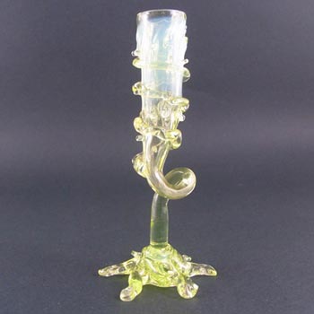 John Walsh Victorian 1890's Vaseline/Uranium Glass Vase