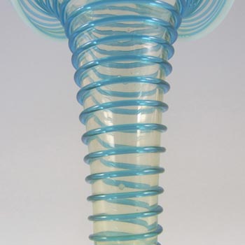 Victorian Antique Uranium Green, Blue & Opalescent Glass Vase