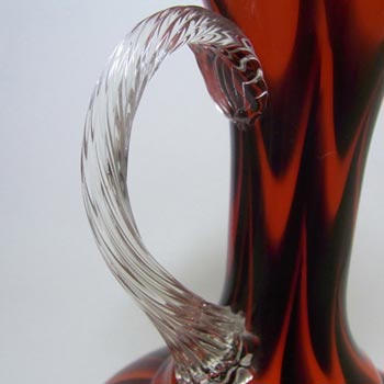 V.B. Opaline Florence Italian Empoli Glass Jug - Labelled