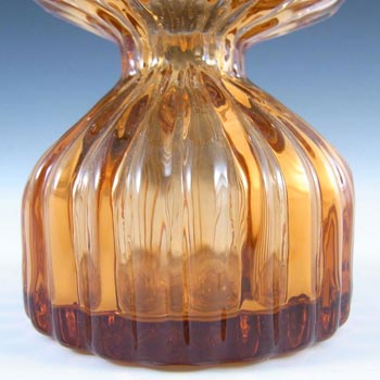 Wedgwood Topaz Amber Glass Candlestick/Posy Vase RSW58