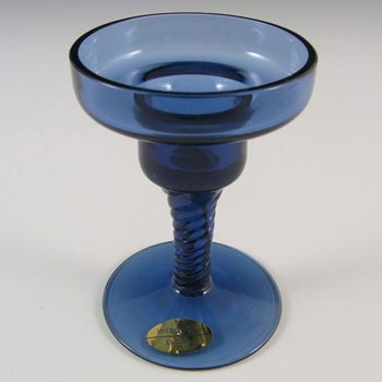 Wedgwood/Stennett-Willson Blue Glass Helix Candlestick RSW601/1