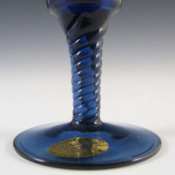 Wedgwood/Stennett-Willson Blue Glass Helix Candlestick RSW601/1