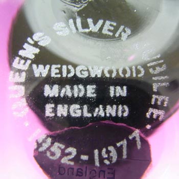 MARKED Wedgwood Amethyst Glass Sheringham Candlestick RSW13/1