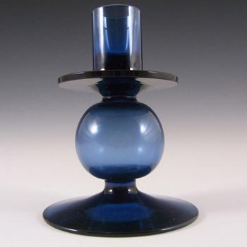Wedgwood/Stennett-Willson Blue Glass Candlestick RSW152