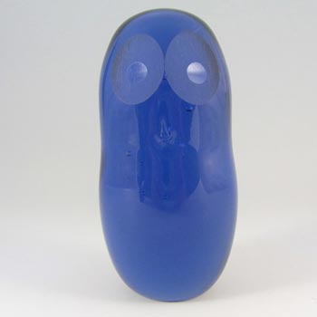 (image for) Wedgwood British Blue Glass Owl Paperweight RSW140