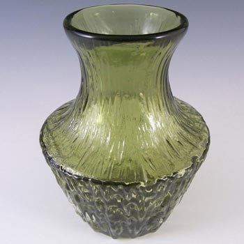 Whitefriars #9832 Baxter Sage Green Glass Pot Bellied Vase