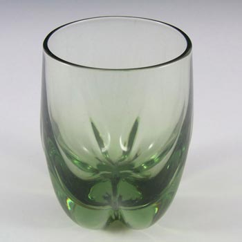 Whitefriars #9392 Baxter Sea Green Glass Lobed Vase
