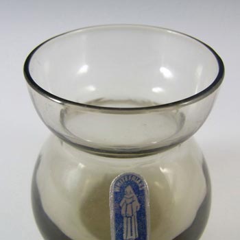 Whitefriars #9471 Smoky Glass Posy Vase - Labelled