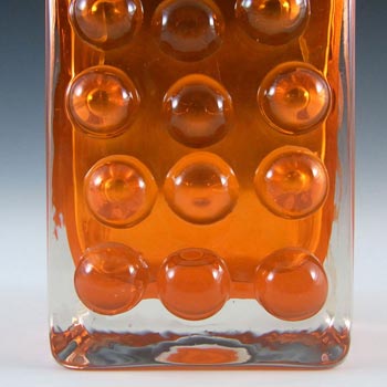 Whitefriars #9670 Baxter Tangerine Glass Mobile Phone Vase