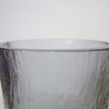 Whitefriars #9818 Baxter Pewter Glass Textured Mallet Vase