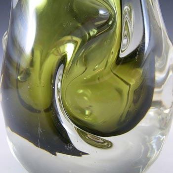 Whitefriars #9844 Wilson/Dyer Sage Green Glass Knobbly Vase
