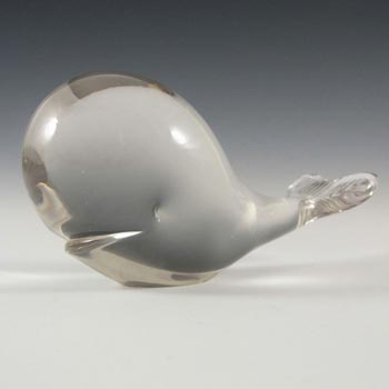 Wedgwood Clear Glass Whale Paperweight RSW234 - Marked