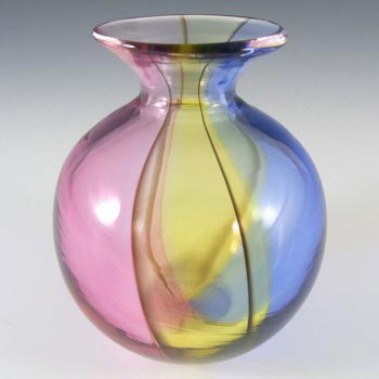 RARE Archimede Seguso Murano 'Carnivale' Glass Vase - Signed