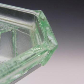(image for) Bagley #3085 Art Deco Uranium Green Glass Trinket Set