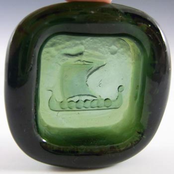 PLUS Glashytta 1970s Green Glass Bowl - Richard Duborgh