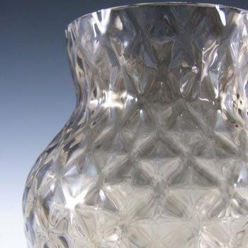 Borske Sklo 1950's Smoky Bohemian Glass Optical Vase