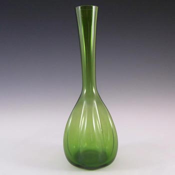 Elme 1970\'s Scandinavian Green Glass \'Melon-Form\' Vase