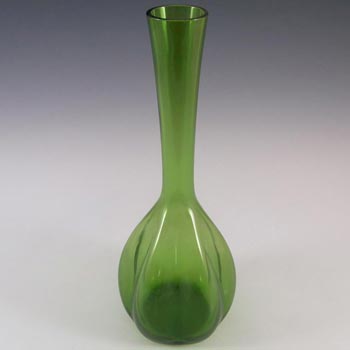 Elme 1970's Scandinavian Green Glass 'Melon-Form' Vase