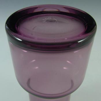 Caithness British Purple Cased Glass Vase - Marked