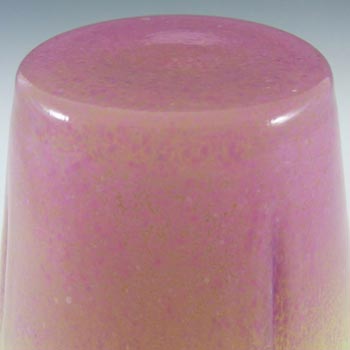 Caithness British 6.5" Pink + Yellow Glass Vase - Labelled