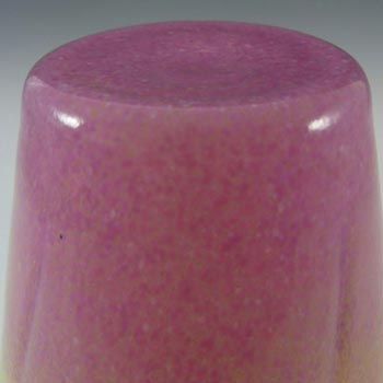 Caithness British 6" Pink + Yellow Glass Vase - Labelled