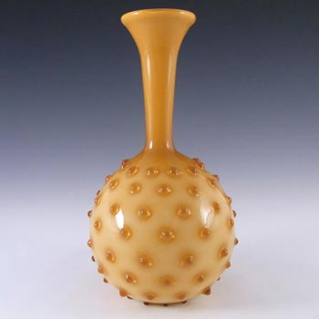 Empoli Italian Amber Cased Glass Seed Pod Vase - Labelled