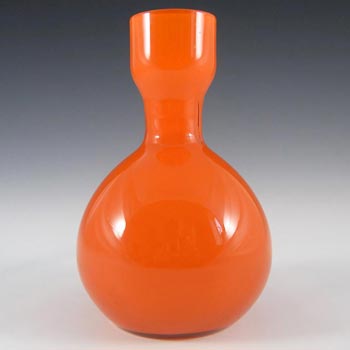 Elme 1970\'s Swedish/Scandinavian Orange Cased Glass Vase