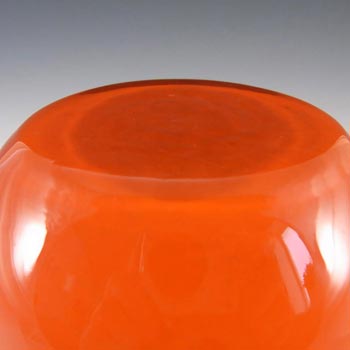 Elme 1970's Swedish/Scandinavian Orange Cased Glass Vase