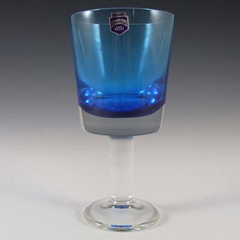 Cenedese Murano Labelled Blue Glass Candle Holder