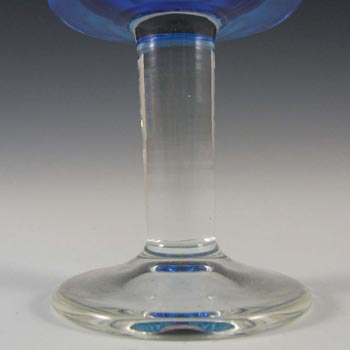 Cenedese Murano Labelled Blue Glass Candle Holder