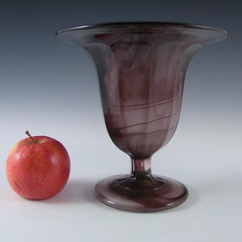 Davidson #293 British Art Deco Purple Cloud Glass Vase