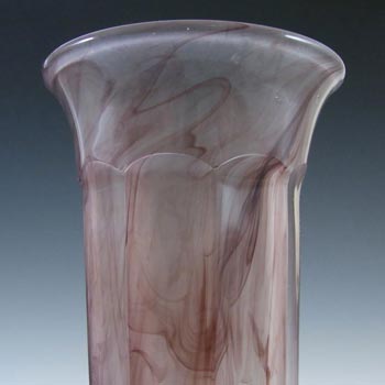 Davidson #279 Art Deco 8" Purple Cloud Glass Vase