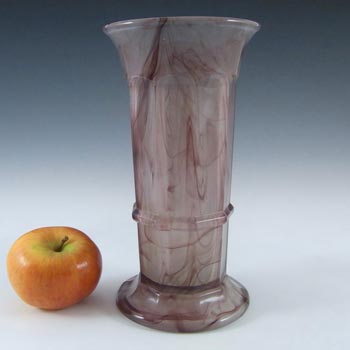 Davidson #279 Art Deco 8" Purple Cloud Glass Vase