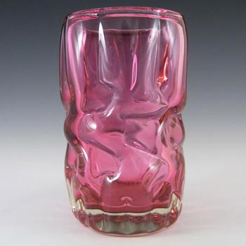 Medium, Vino Red TM Bohemia LEADED Crystal Glass Wellington VASE Kardas Crystal