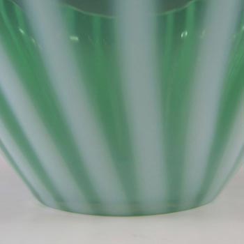 Harrachov Czech Green Opalescent Glass Bowl by Milan Metelak