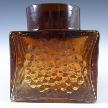 Dartington #FT2 Frank Thrower Flame Red/Amber Glass Vase